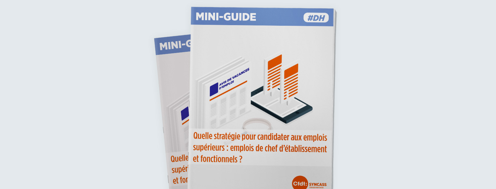 DH – Quelle stratégie pour candidater aux emplois supérieurs : emplois de chef d’établissement et fonctionnels ?