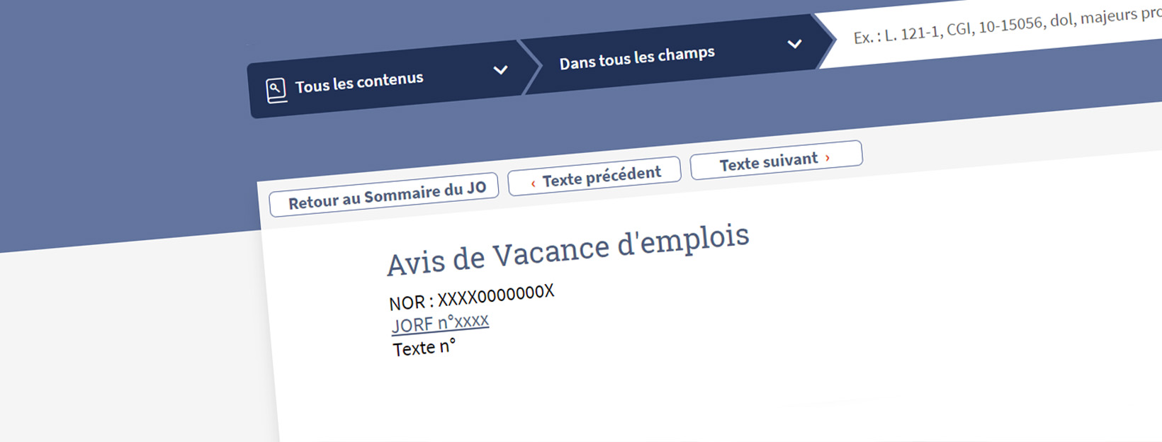 Additif à l’avis de vacance d’emplois de directeur adjoint ou de directrice adjointe d’établissements sanitaires, sociaux et médico-sociaux