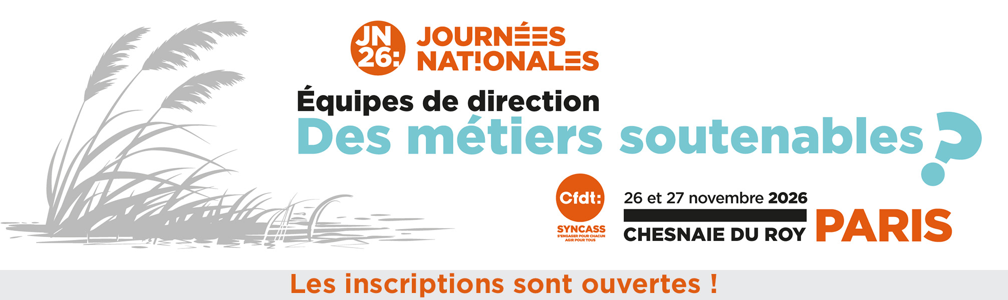 Journées nationales 2026 du SYNCASS-CFDT : Les inscriptions sont ouvertes !